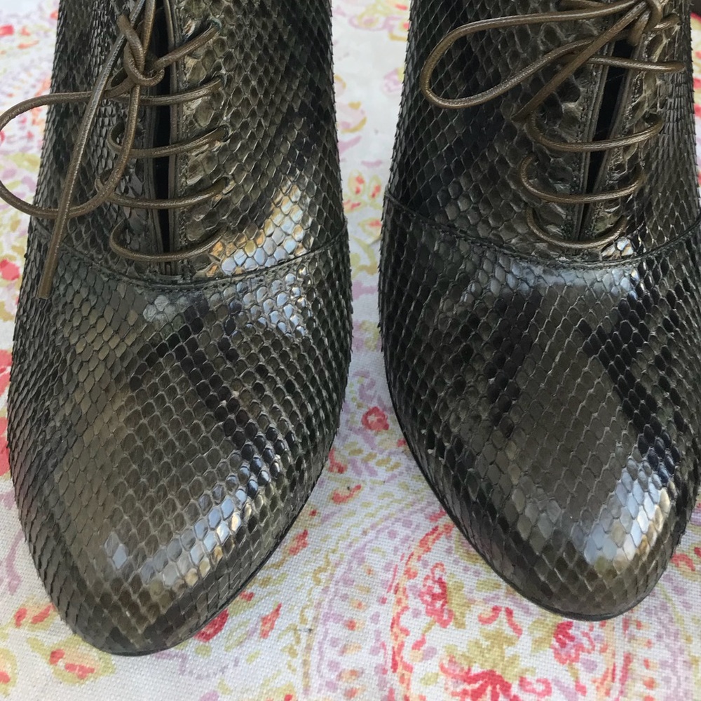 Gucci Python Lace-Up Booties - Picture 5 of 7
